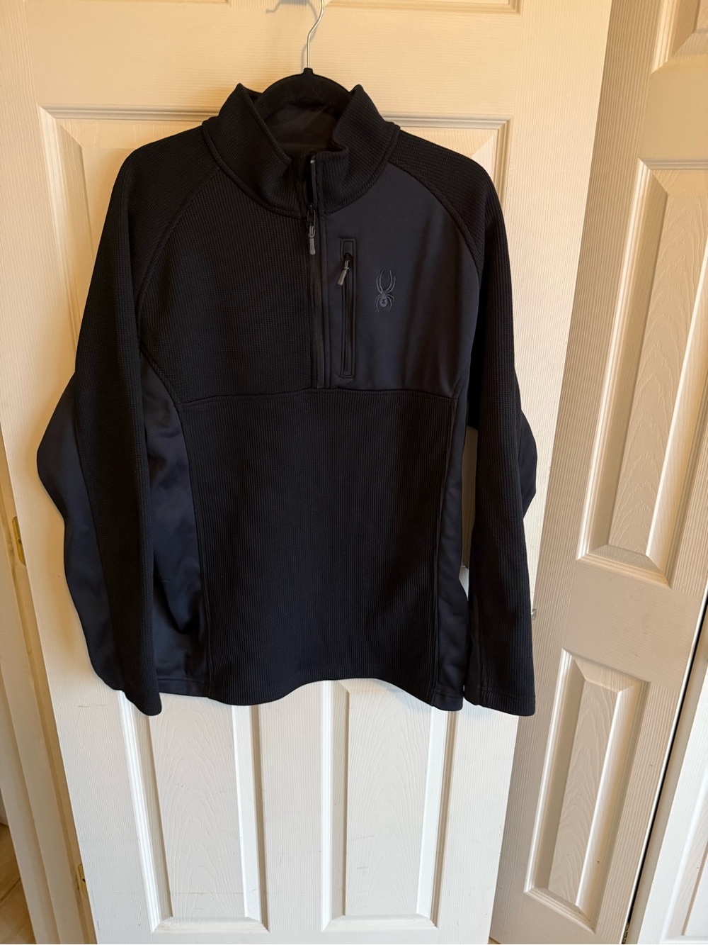 Spyder Men’s Black Quarter-Zip Performance Pullover XL